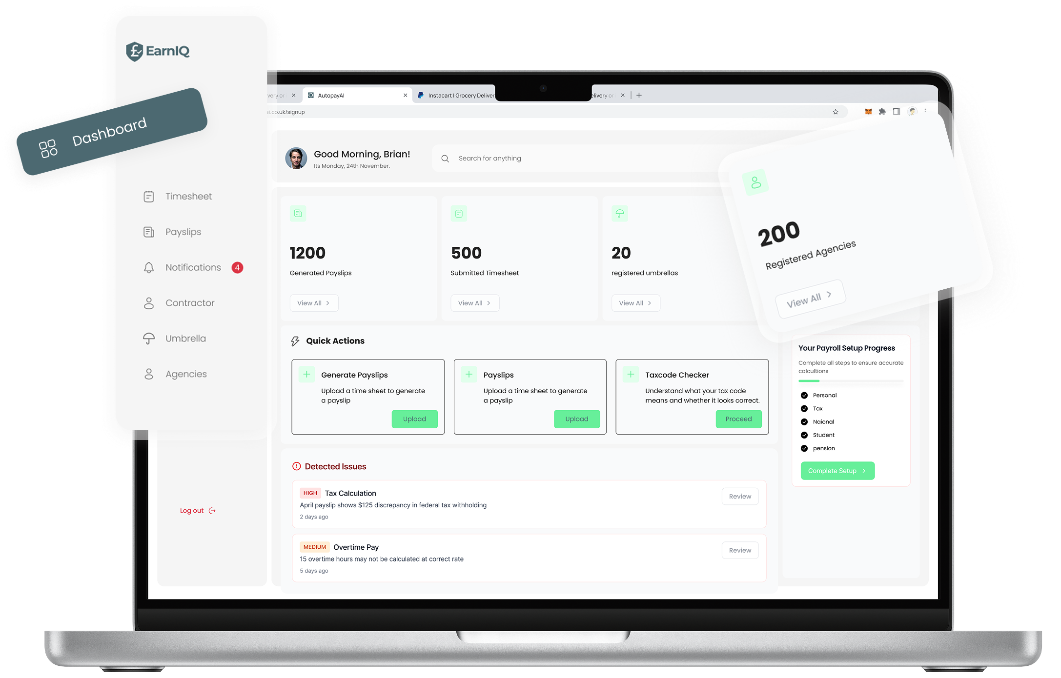 EarnIQ Dashboard